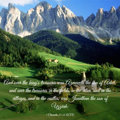 Picture 03 - 1 Chronicles 27:25 ASV - And over the king's treasures was Azmaveth the - Bible Verse Picture