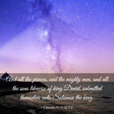 Picture 03 - 1 Chronicles 29:24 ASV - And all the princes, and the mighty men, and all - Bible Verse Picture