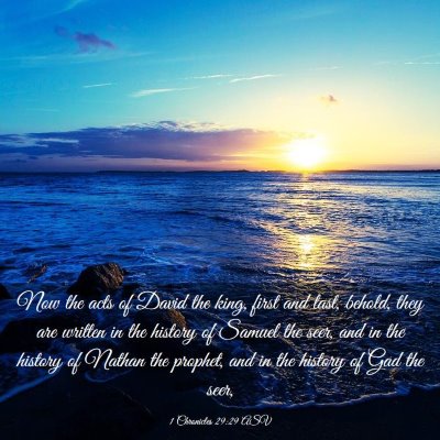Picture 03 - 1 Chronicles 29:29 ASV - Now the acts of David the king, first and last, - Bible Verse Picture