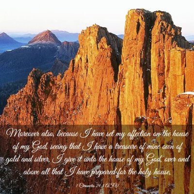 Picture 03 - 1 Chronicles 29:3 ASV - Moreover also, because I have set my affection on - Bible Verse Picture