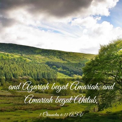 Picture 03 - 1 Chronicles 6:11 ASV - and Azariah begat Amariah, and Amariah begat - Bible Verse Picture