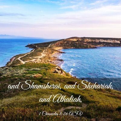 Picture 03 - 1 Chronicles 8:26 ASV - and Shamsherai, and Shehariah, and - Bible Verse Picture