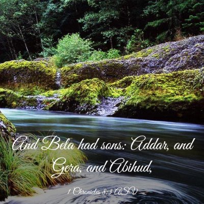 Picture 03 - 1 Chronicles 8:3 ASV - And Bela had sons: Addar, and Gera, and - Bible Verse Picture