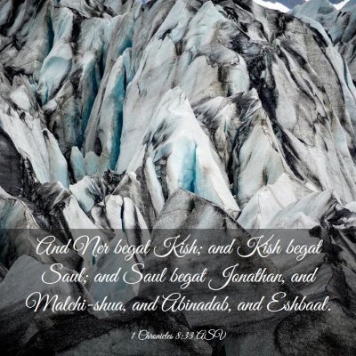 Picture 03 - 1 Chronicles 8:33 ASV - And Ner begat Kish; and Kish begat Saul; and Saul - Bible Verse Picture
