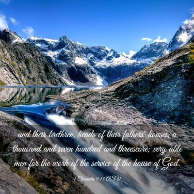 Picture 03 - 1 Chronicles 9:13 ASV - and their brethren, heads of their fathers' - Bible Verse Picture