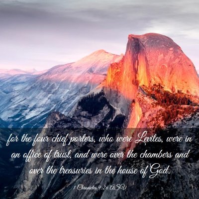 Picture 03 - 1 Chronicles 9:26 ASV - for the four chief porters, who were Levites, - Bible Verse Picture