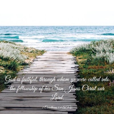 Picture 03 - 1 Corinthians 1:9 ASV - God is faithful, through whom ye were called into - Bible Verse Picture