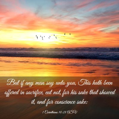 Picture 03 - 1 Corinthians 10:28 ASV - But if any man say unto you, This hath been - Bible Verse Picture