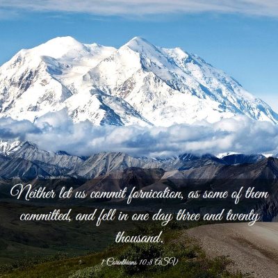 Picture 03 - 1 Corinthians 10:8 ASV - Neither let us commit fornication, as some of - Bible Verse Picture
