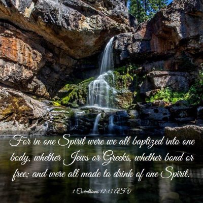 Picture 03 - 1 Corinthians 12:13 ASV - For in one Spirit were we all baptized into one - Bible Verse Picture