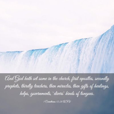 Picture 03 - 1 Corinthians 12:28 ASV - And God hath set some in the church, first - Bible Verse Picture