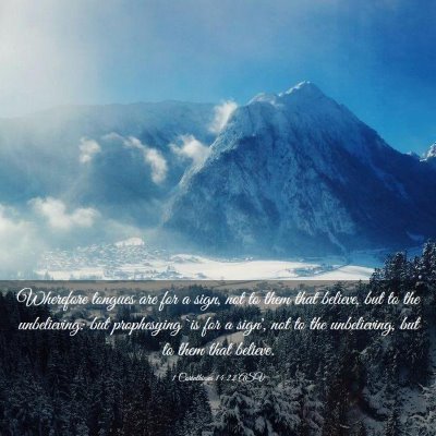 Picture 03 - 1 Corinthians 14:22 ASV - Wherefore tongues are for a sign, not to them - Bible Verse Picture