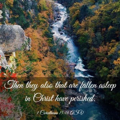 Picture 03 - 1 Corinthians 15:18 ASV - Then they also that are fallen asleep in Christ - Bible Verse Picture
