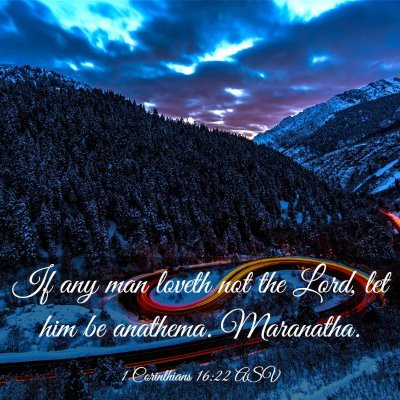 Picture 03 - 1 Corinthians 16:22 ASV - If any man loveth not the Lord, let him be - Bible Verse Picture