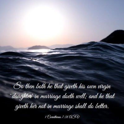Picture 03 - 1 Corinthians 7:38 ASV - So then both he that giveth his own virgin - Bible Verse Picture