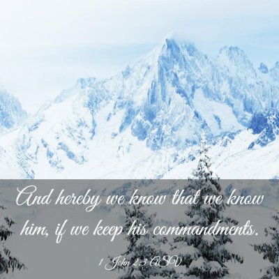 Picture 03 - 1 John 2:3 ASV - And hereby we know that we know him, if we keep - Bible Verse Picture