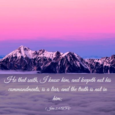 Picture 03 - 1 John 2:4 ASV - He that saith, I know him, and keepeth not his - Bible Verse Picture