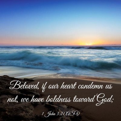 Picture 03 - 1 John 3:21 ASV - Beloved, if our heart condemn us not, we have - Bible Verse Picture