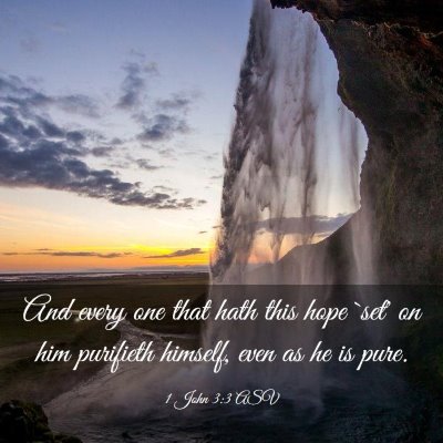Picture 03 - 1 John 3:3 ASV - And every one that hath this hope `set' on him - Bible Verse Picture
