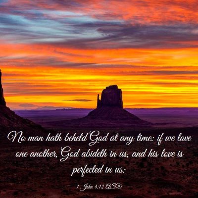 Picture 03 - 1 John 4:12 ASV - No man hath beheld God at any time: if we love - Bible Verse Picture