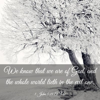 Picture 03 - 1 John 5:19 ASV - We know that we are of God, and the whole world - Bible Verse Picture