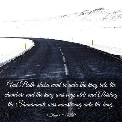 Picture 03 - 1 Kings 1:15 ASV - And Bath-sheba went in unto the king into the - Bible Verse Picture