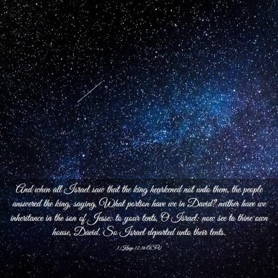 Picture 03 - 1 Kings 12:16 ASV - And when all Israel saw that the king hearkened - Bible Verse Picture