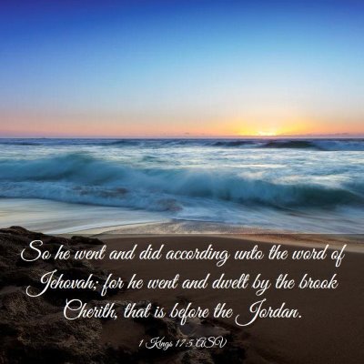 Picture 03 - 1 Kings 17:5 ASV - So he went and did according unto the word of - Bible Verse Picture