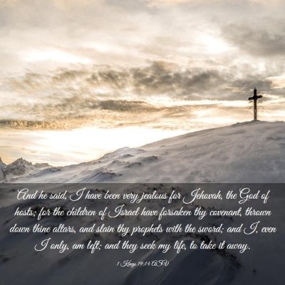 Picture 03 - 1 Kings 19:14 ASV - And he said, I have been very jealous for - Bible Verse Picture