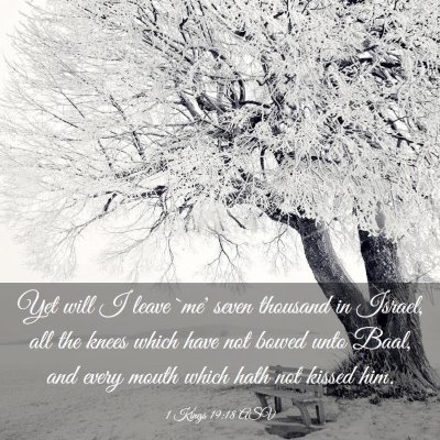 Picture 03 - 1 Kings 19:18 ASV - Yet will I leave `me' seven thousand in Israel, - Bible Verse Picture