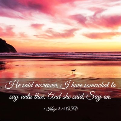 Picture 03 - 1 Kings 2:14 ASV - He said moreover, I have somewhat to say unto - Bible Verse Picture