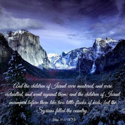 Picture 03 - 1 Kings 20:27 ASV - And the children of Israel were mustered, and - Bible Verse Picture