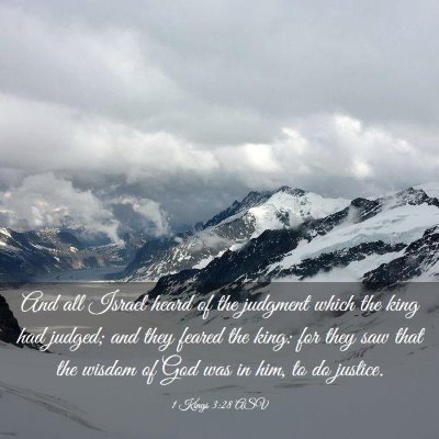 Picture 03 - 1 Kings 3:28 ASV - And all Israel heard of the judgment which the - Bible Verse Picture