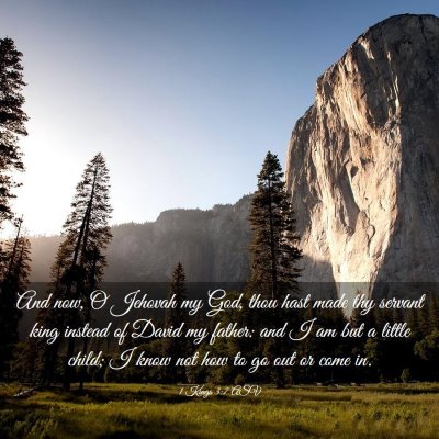 Picture 03 - 1 Kings 3:7 ASV - And now, O Jehovah my God, thou hast made thy - Bible Verse Picture