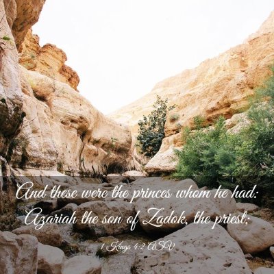 Picture 03 - 1 Kings 4:2 ASV - And these were the princes whom he had: Azariah - Bible Verse Picture