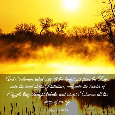 Picture 03 - 1 Kings 4:21 ASV - And Solomon ruled over all the kingdoms from the - Bible Verse Picture