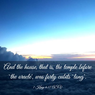 Picture 03 - 1 Kings 6:17 ASV - And the house, that is, the temple before `the - Bible Verse Picture