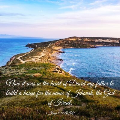 Picture 03 - 1 Kings 8:17 ASV - Now it was in the heart of David my father to - Bible Verse Picture