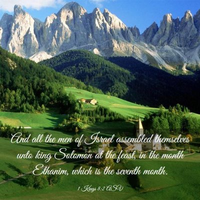 Picture 03 - 1 Kings 8:2 ASV - And all the men of Israel assembled themselves - Bible Verse Picture