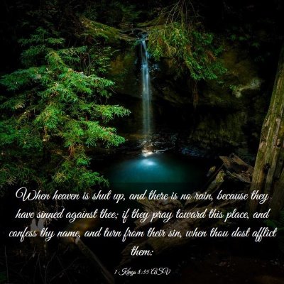 Picture 03 - 1 Kings 8:35 ASV - When heaven is shut up, and there is no rain, - Bible Verse Picture