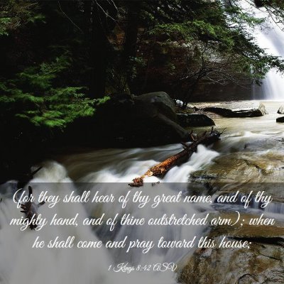 Picture 03 - 1 Kings 8:42 ASV - (for they shall hear of thy great name, and of - Bible Verse Picture