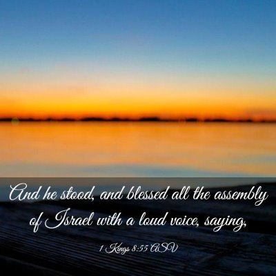 Picture 03 - 1 Kings 8:55 ASV - And he stood, and blessed all the assembly of - Bible Verse Picture