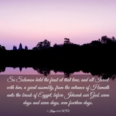 Picture 03 - 1 Kings 8:65 ASV - So Solomon held the feast at that time, and all - Bible Verse Picture