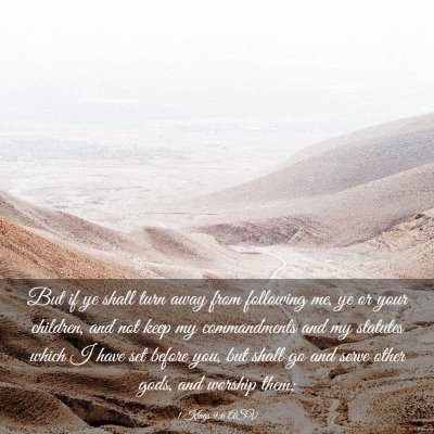 Picture 03 - 1 Kings 9:6 ASV - But if ye shall turn away from following me, ye - Bible Verse Picture