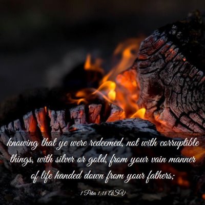 Picture 03 - 1 Peter 1:18 ASV - knowing that ye were redeemed, not with - Bible Verse Picture
