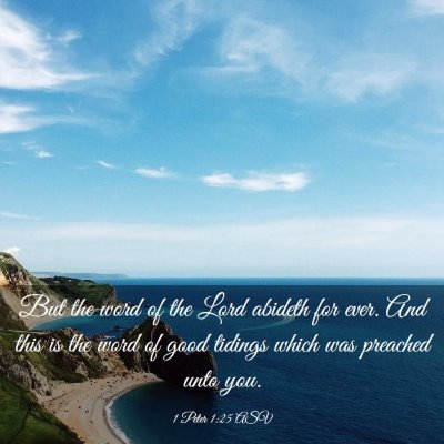 Picture 03 - 1 Peter 1:25 ASV - But the word of the Lord abideth for ever. And - Bible Verse Picture