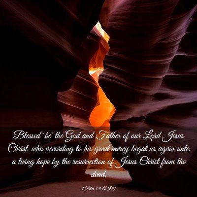 Picture 03 - 1 Peter 1:3 ASV - Blessed `be' the God and Father of our Lord Jesus - Bible Verse Picture
