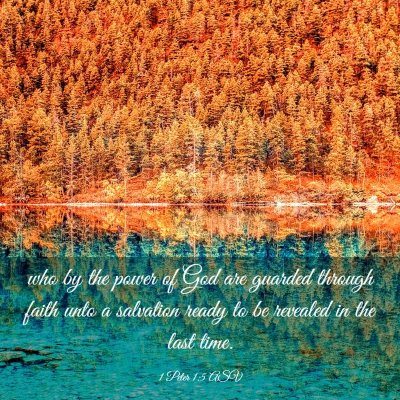 Picture 03 - 1 Peter 1:5 ASV - who by the power of God are guarded through faith - Bible Verse Picture