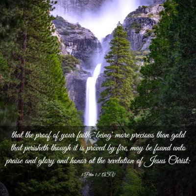 Picture 03 - 1 Peter 1:7 ASV - that the proof of your faith, `being' more - Bible Verse Picture