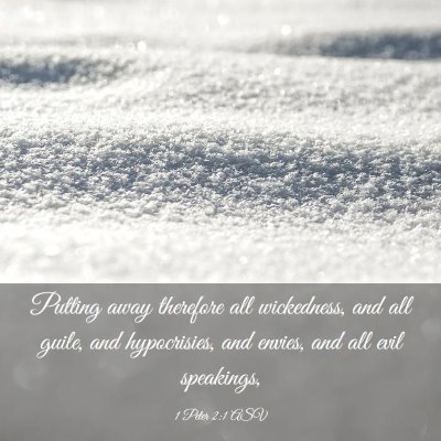 Picture 03 - 1 Peter 2:1 ASV - Putting away therefore all wickedness, and all - Bible Verse Picture